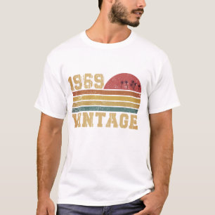 T-shirt Anniversaire Rétro Vintage Coucher de Soleil 1969