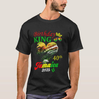 T-shirt Anniversaire Roi Jamaïque 40ème fête Vacances jama