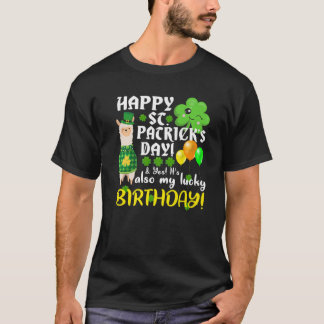T-shirt Anniversaire Saint Patrick Anniversaire Llama Sham