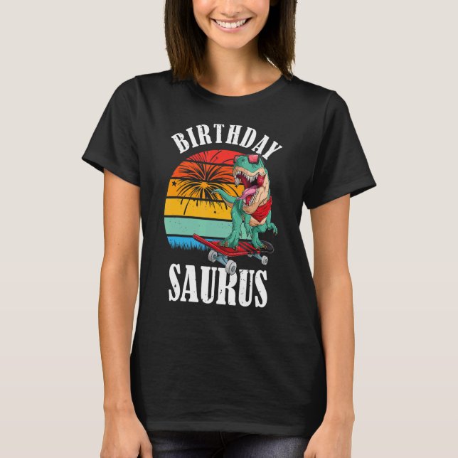 T-shirt Anniversaire Saurus Festive Dinosaur (Devant)