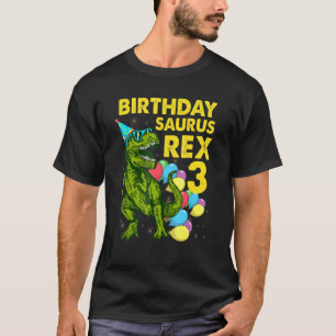 T-shirt Anniversaire Saurus Rex 3 Anniversaire Dinosaure T
