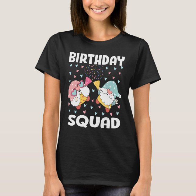 T-shirt Anniversaire Squad mignon Gnome Anniversaire (Devant)