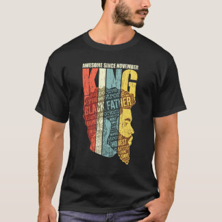T-shirt Anniversaire stupéfiant depuis Novembre Black King