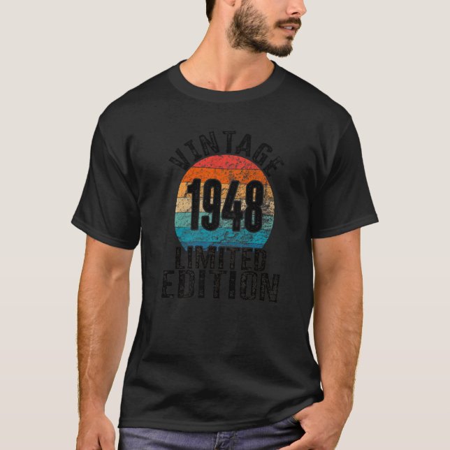 T-shirt Anniversaire vintage 1948 anniversaire (Devant)