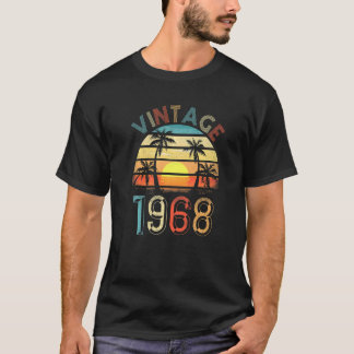 T-shirt Anniversaire vintage 1968 Pour Hommes Femmes 54 An