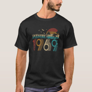 T-shirt Anniversaire vintage 1969 Pour Hommes Femmes 53 An