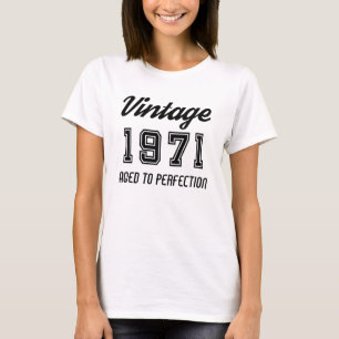 T-shirt Anniversaire Vintage 1971 Vieilli À La Perfection