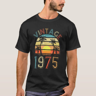 T-shirt Anniversaire vintage 1975 Pour Hommes Femmes 47 An