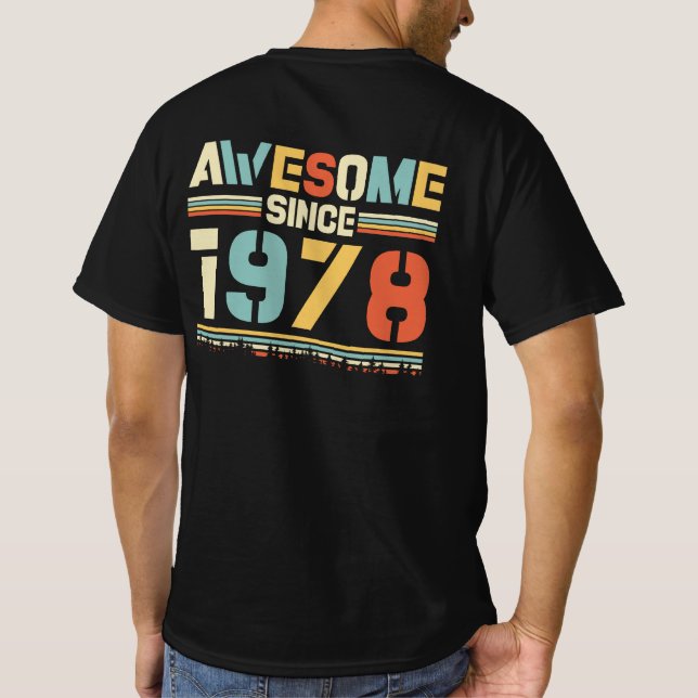 T-shirt Anniversaire vintage 1978 (Dos)