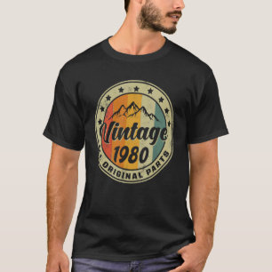 T-shirt Anniversaire vintage 1980 Toutes les pièces d'orig