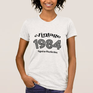 T-shirt Anniversaire Vintage 1984, Vieilli à la Perfection