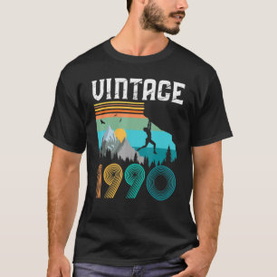 T-shirt Anniversaire Vintage 1990 Love Rock Escalade Mount