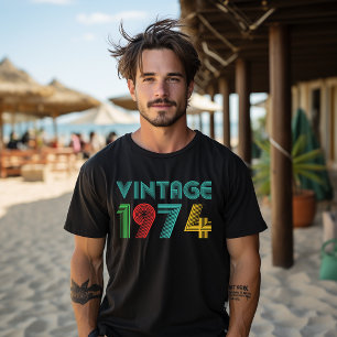 T-shirt Anniversaire Vintage 50 ans Anniversaire 1974 50 a