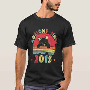 T-shirt Anniversaire Vintage 7 Ans Incroyable Depuis 2015