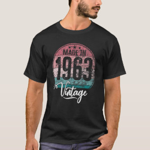 T-shirt Anniversaire Vintage Anniversaire Année 1963 Anniv