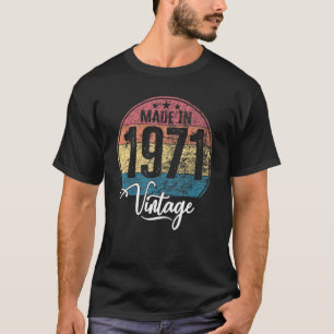 T-shirt Anniversaire Vintage Anniversaire Année 1971 Anniv