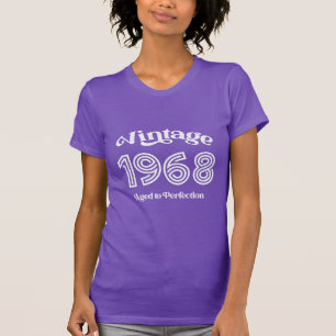 T-shirt Anniversaire vintage de 1968, âge de la perfection