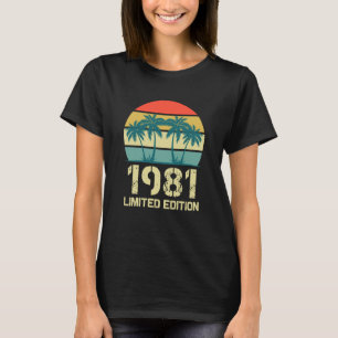 T-shirt Anniversaire vintage de 1981 pour les femmes 1981
