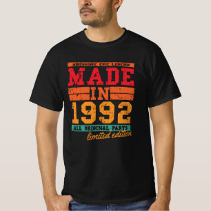 T-shirt Anniversaire Vintage de 1992