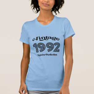 T-shirt Anniversaire vintage de 1992, âge de la perfection