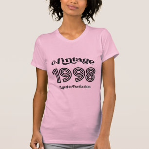 T-shirt Anniversaire vintage de 1998, âge de la perfection