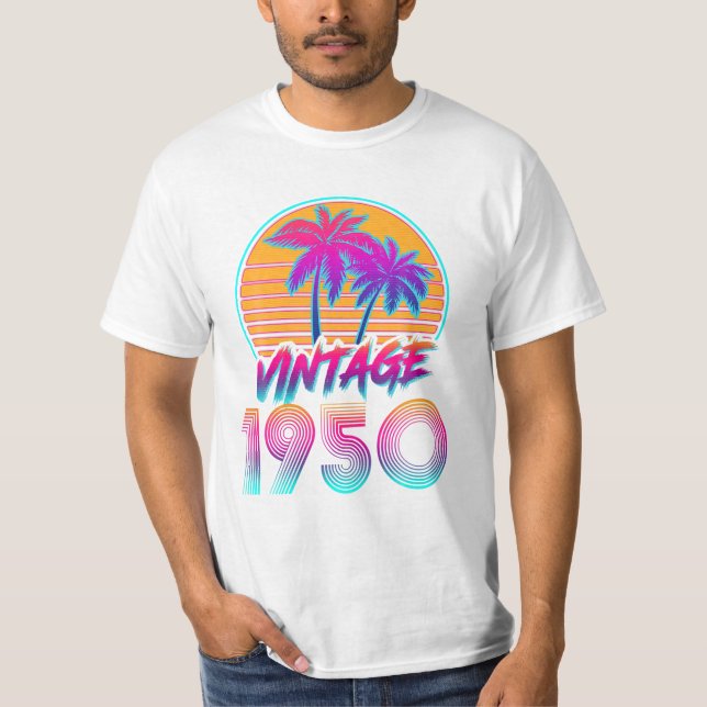 T-shirt Anniversaire vintage des années 80 1950 (Devant)