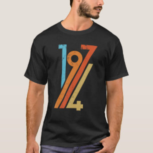 T-shirt Anniversaire Vintage les années 70 Style 1974