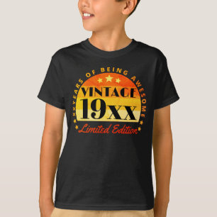 T-shirt Anniversaire Vintage Limited Edition customisée