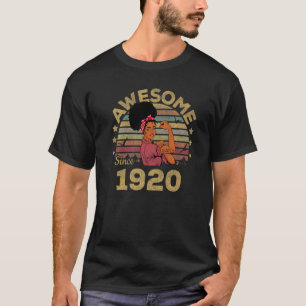 T-shirt Anniversaire vintage Né En 1920 Édition Limitée Wo