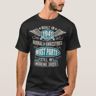 T-shirt Anniversaire vintage Né En 1941 Construit Dans Les