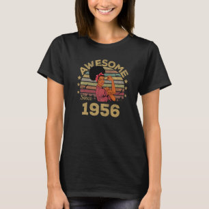 T-shirt Anniversaire vintage Né En 1956 Édition Limitée Wo