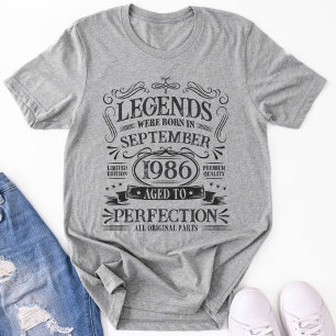 T-shirt Anniversaire Vintage Personnalisé Vieilli à la Per