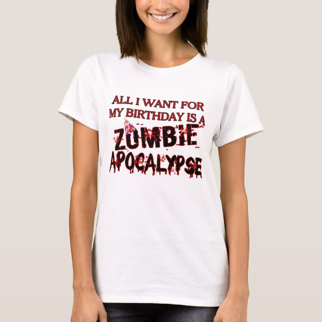 T-shirt Anniversaire Zombie Apocalypse (Devant)