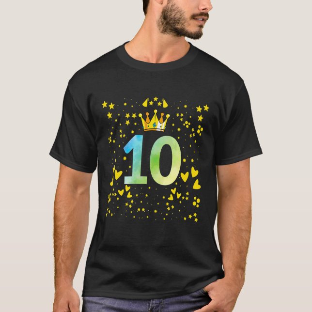 T-shirt anniversaires de 10 ans (Devant)