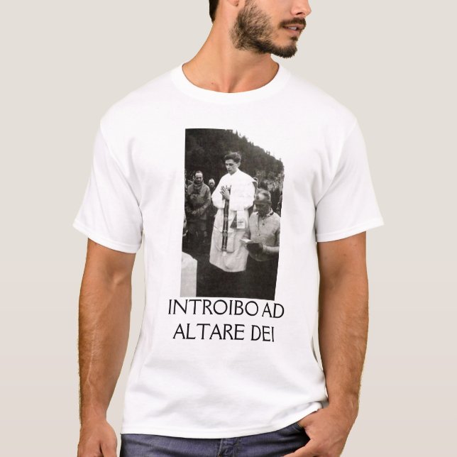 T-SHIRT ANNONCE CATHOLIQUE ALTARE DEI DU PAPE BENOÎT XVI (Devant)