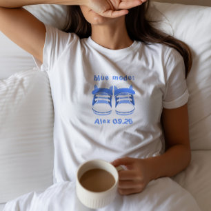 T-Shirt Annonce Chaussons de Bébé nom date