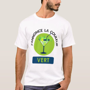 T-shirt annonce couleur vert mojito morito alcool humour