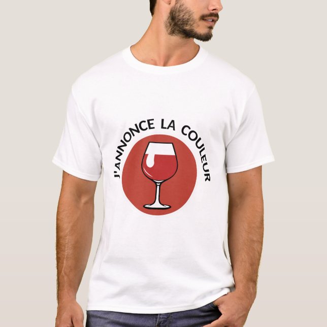 T-shirt annonce couleur vin rouge alcool humour tenir tien (Devant)