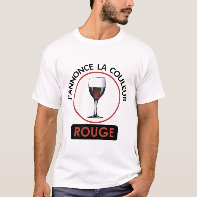 T-shirt annonce couleur vin rouge alcool humour tenir tien (Devant)