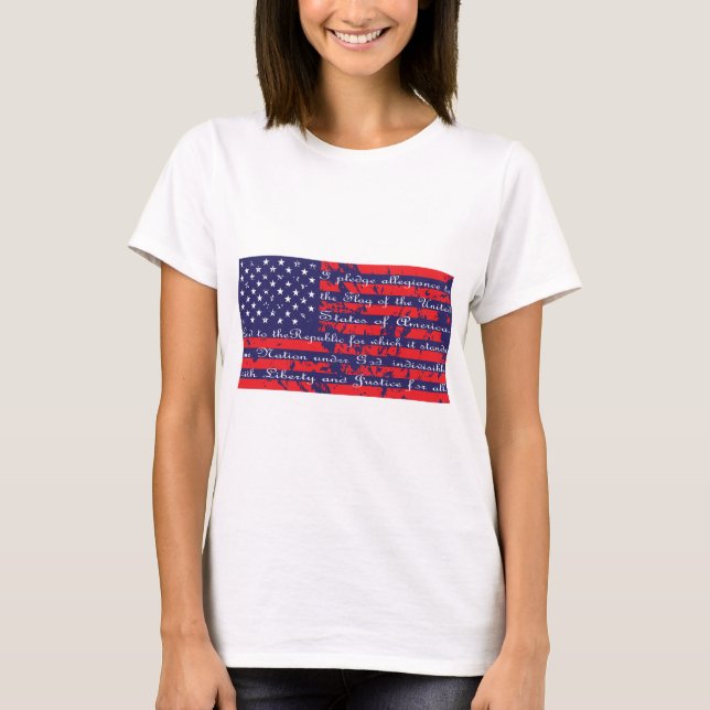 T-shirt Annonce de drapeau (Devant)