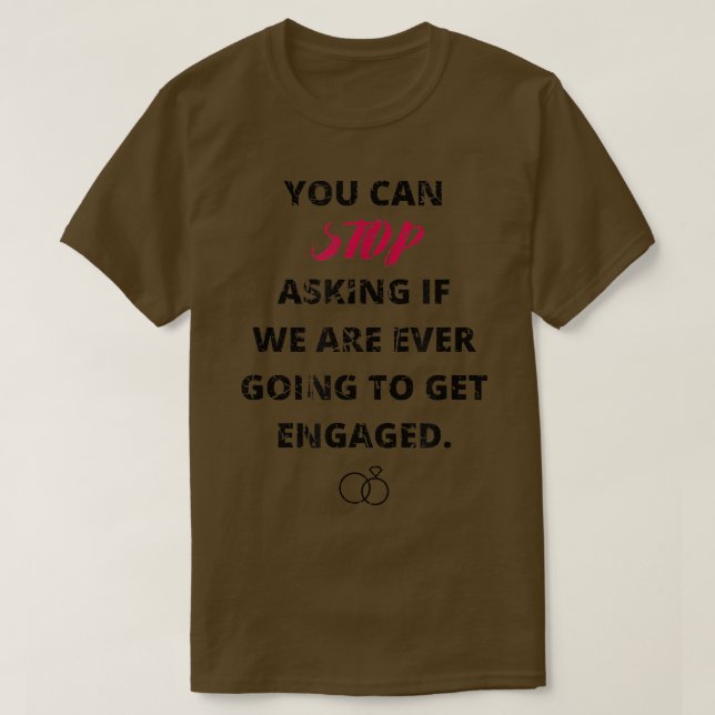 T-shirt Annonce de fiançailles drôle T J'ai dit oui Fiancé (Design devant)