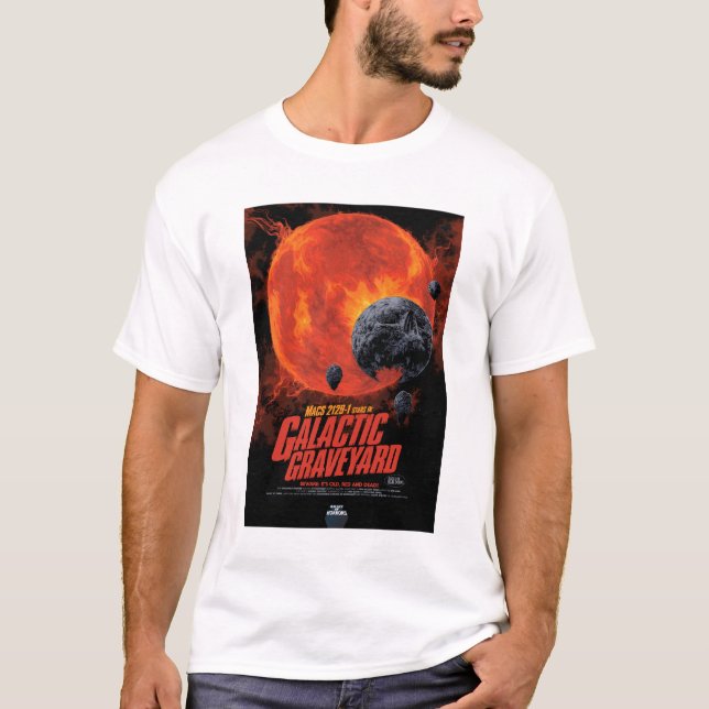 T-shirt Annonce De Film D'Horreur Sci-Fi, Graveyard Galact (Devant)