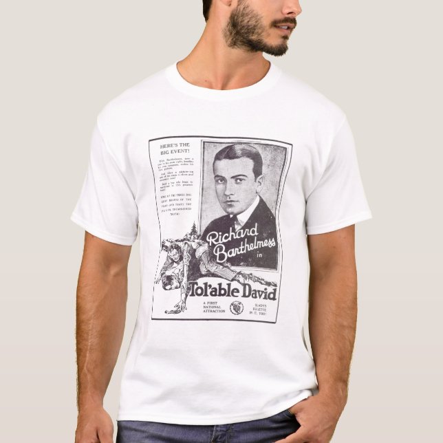 T-shirt Annonce de film silencieux de Richard Barthelmess (Devant)