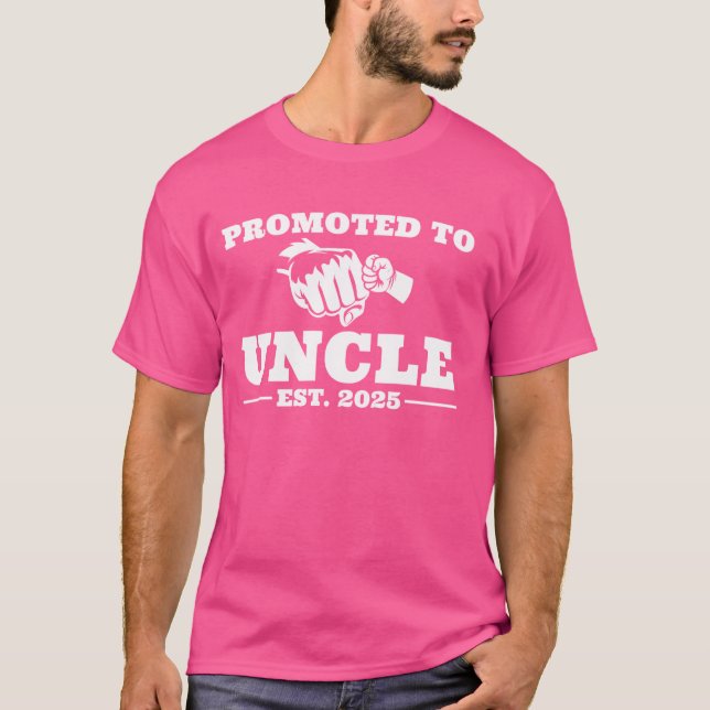 T-shirt Annonce de grossesse 2025 Devient Oncle (Devant)
