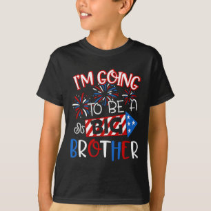T-shirt Annonce de grossesse aux feux d'artifice du 4 juil