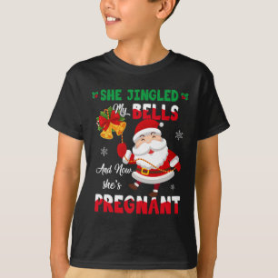 T-shirt Annonce de grossesse de Noël amusante Nouveau papa