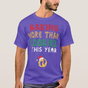 T-shirt Annonce de grossesse de Noël avec des cookies