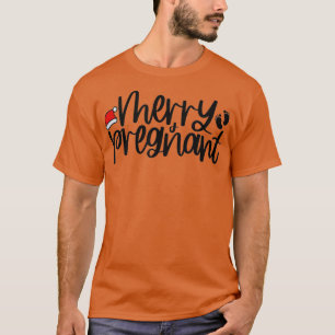 T-shirt Annonce De Grossesse De Noël Joyeuse Et Enceinte