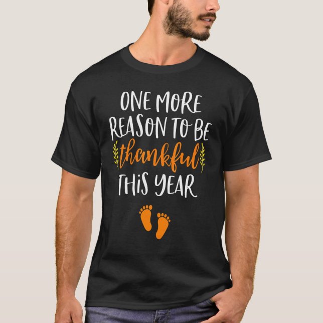 T-shirt Annonce de grossesse de Thanksgiving Révélation de (Devant)