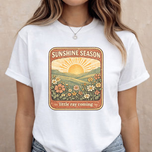 T-shirt Annonce de Grossesse Florale Révélation de Bébé d'